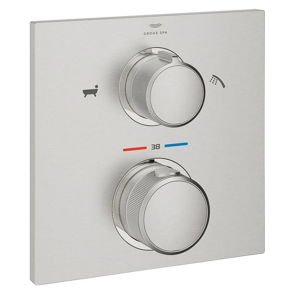 Grohe Allure New Paslanmaz Çelik Fırçalanmış Duvardan Banyo Bataryası
