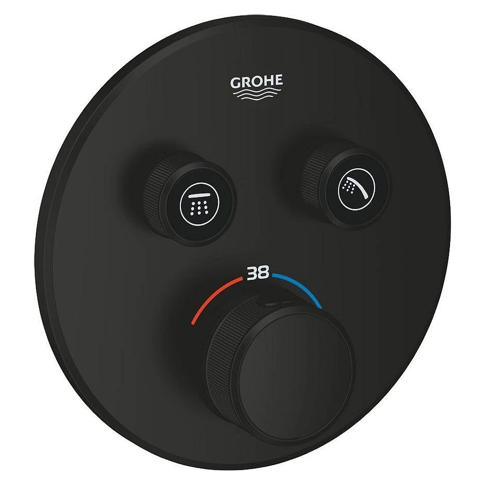 Grohe Grohtherm SmartControl Siyah Ankastre Termostatik Batarya