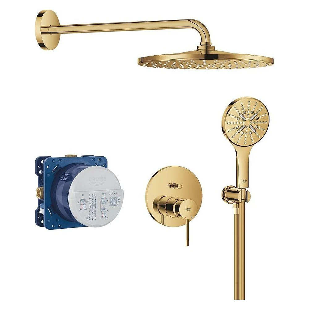 Grohe Essence New Altın Duvardan Duş Sistemi