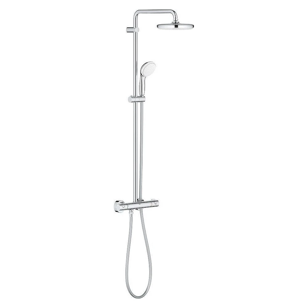 Grohe Bau System 210 Krom Duvardan Duş Sistemi