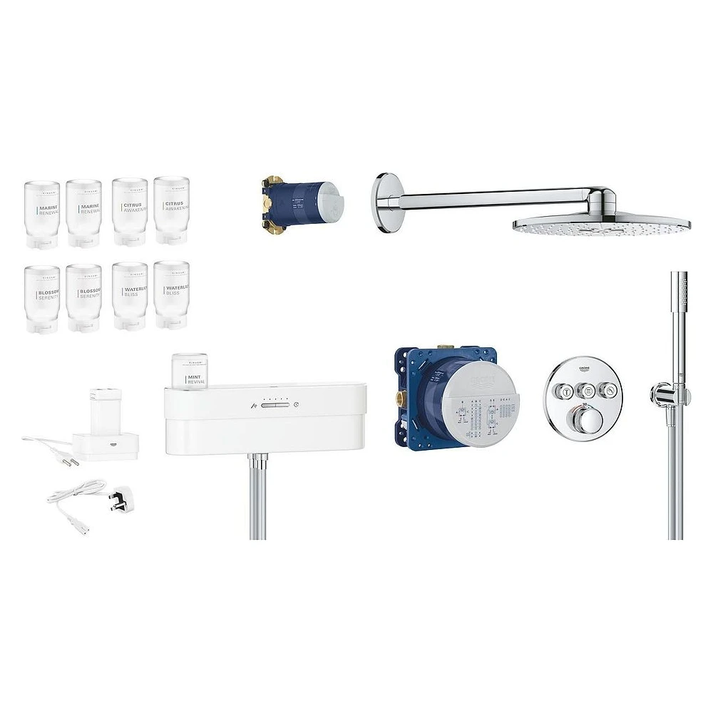 Grohe SmartControl Purefoam Krom Duvardan Duş Sistemi