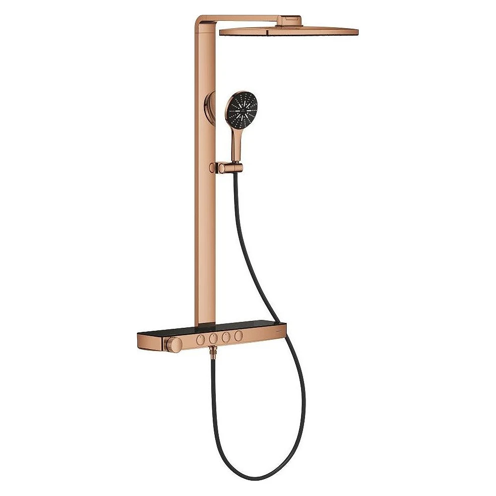 Grohe Rainshower Aqua Pure Bronz Duvardan Duş Sistemi