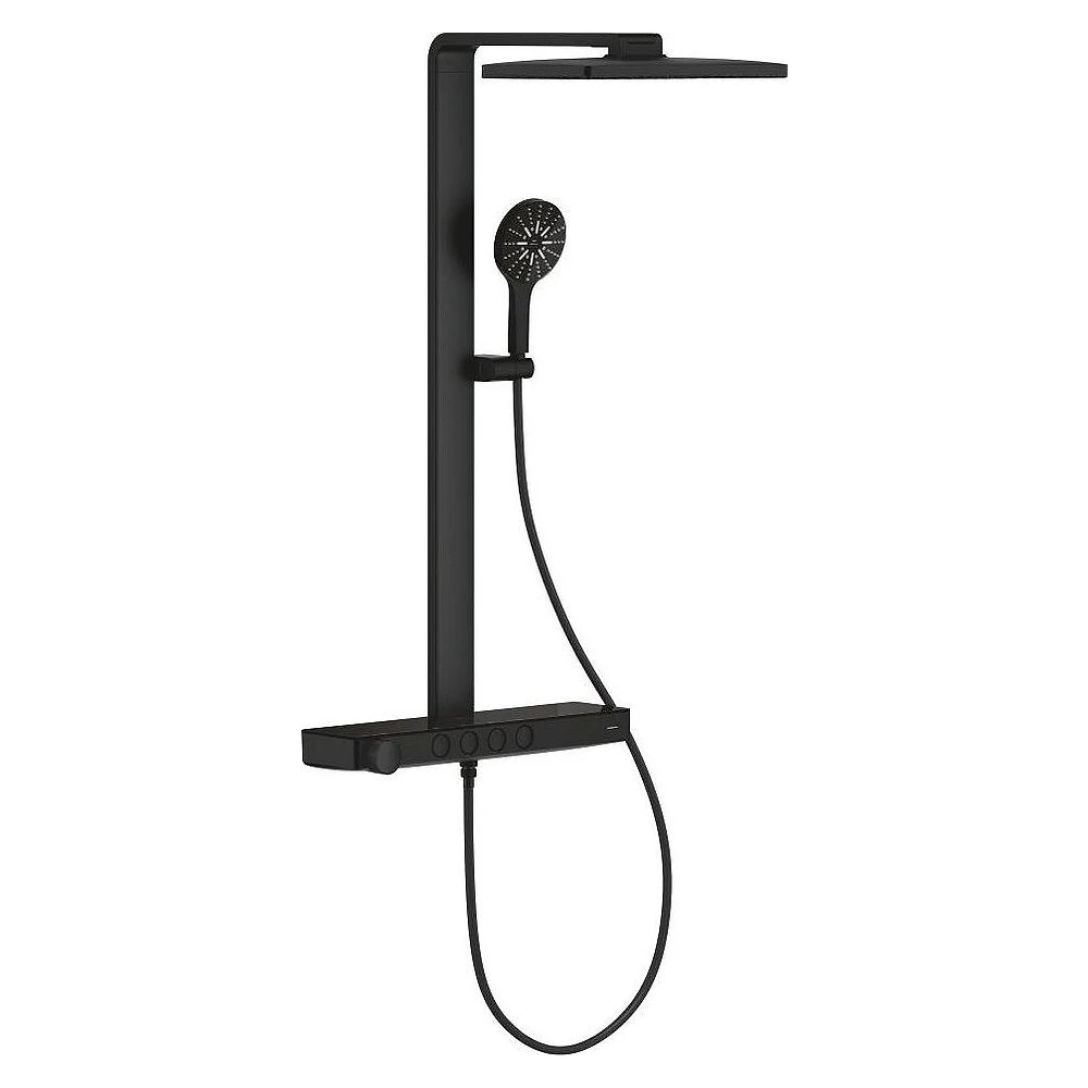 Grohe Rainshower Aqua Pure Siyah Duvardan Duş Sistemi