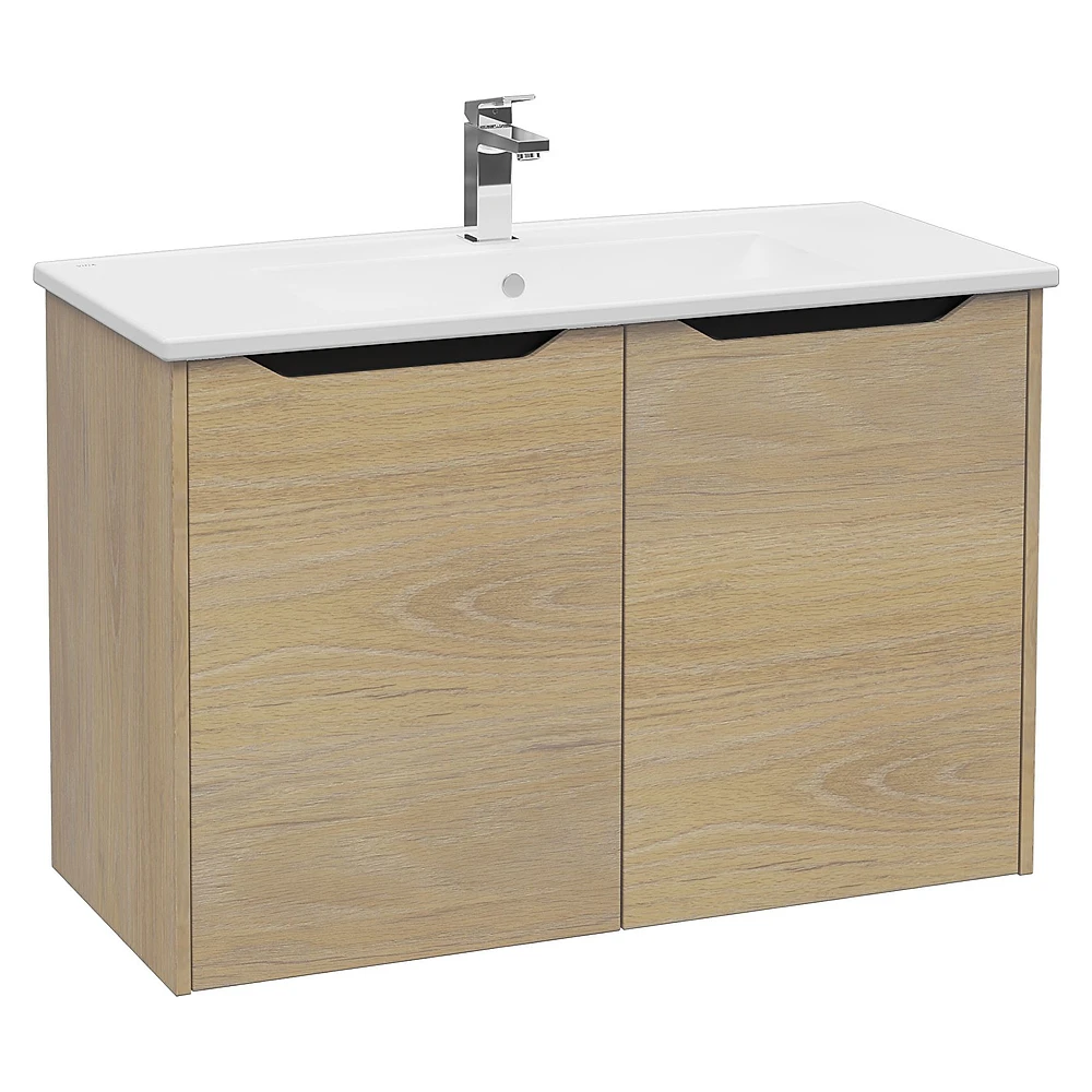 Vitra Integra Square 100 Cm Altın Meşe İki Kapaklı Lavabo Dolabı