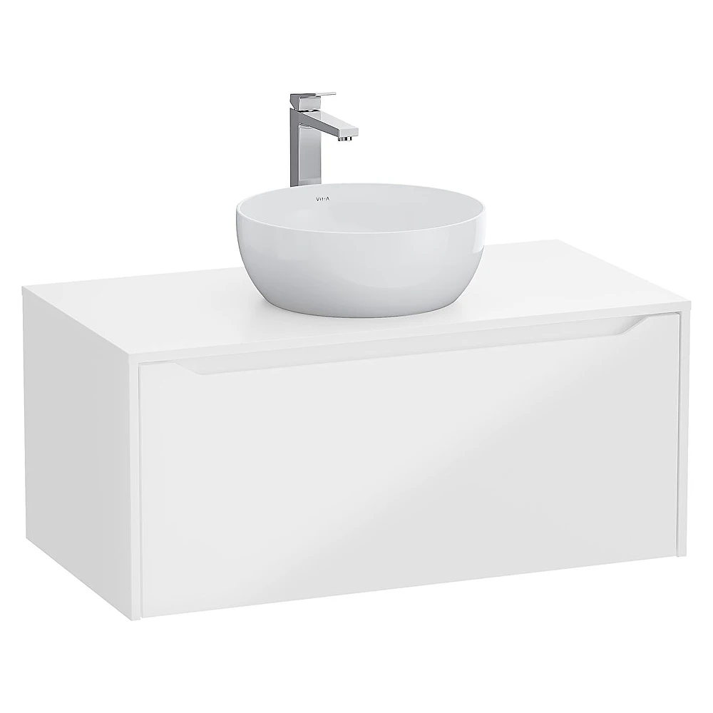 Vitra Integra Square 100 Cm Parlak Beyaz Lavabosuz Çanak Lavabo Uyumlu Dolap