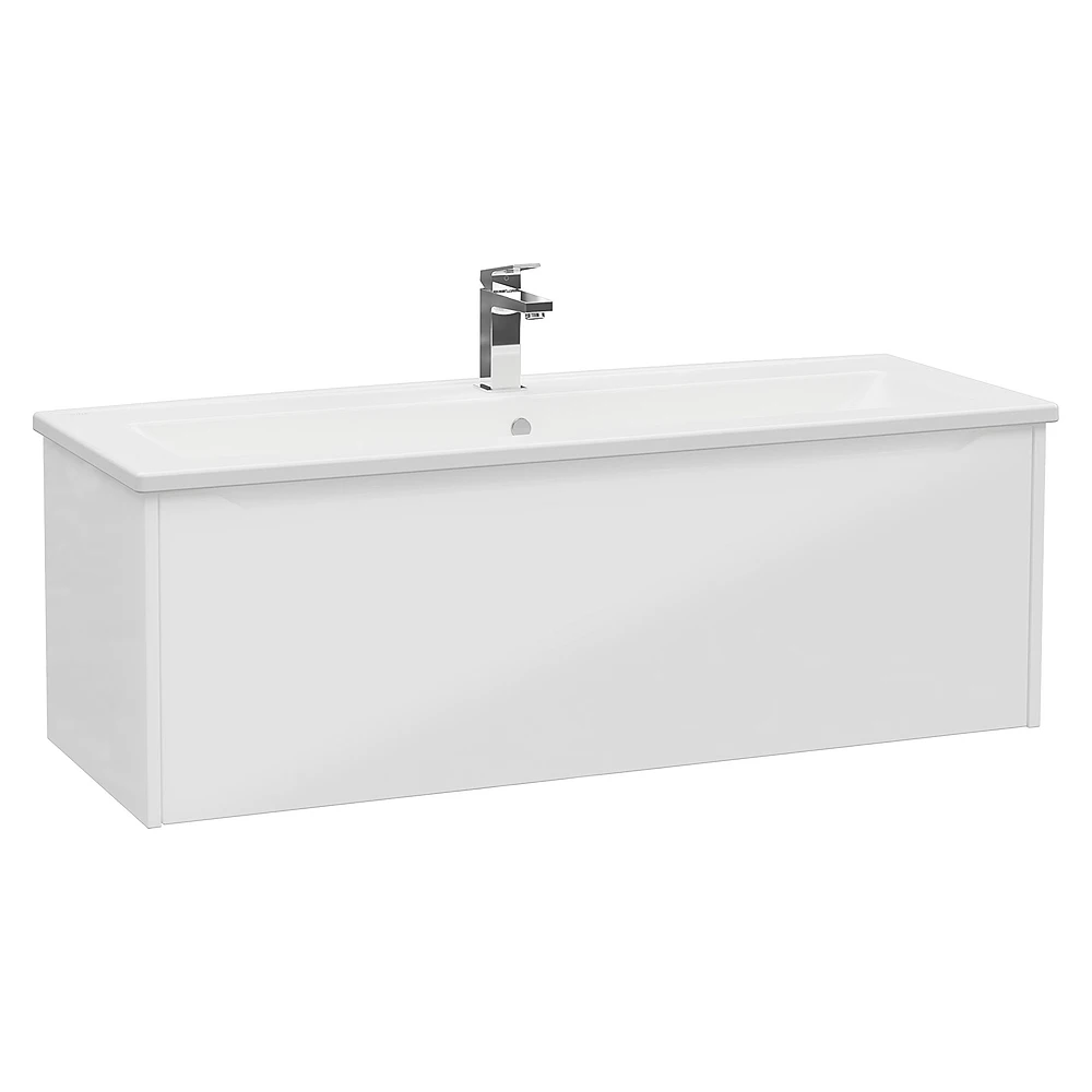 Vitra Integra Square 120 Cm Parlak Beyaz Tek Çekmeceli Lavabo Dolabı
