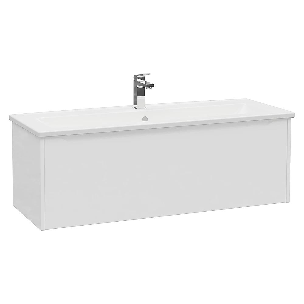 Vitra Integra Square 120 Cm Mat Beyaz Tek Çekmeceli Lavabo Dolabı