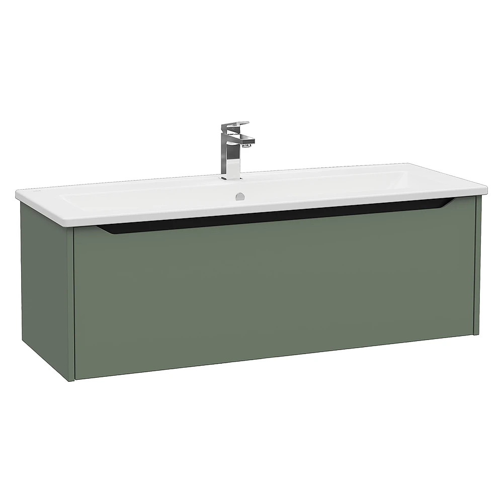 Vitra Integra Square 120 Cm Mat Yeşil Tek Çekmeceli Lavabo Dolabı