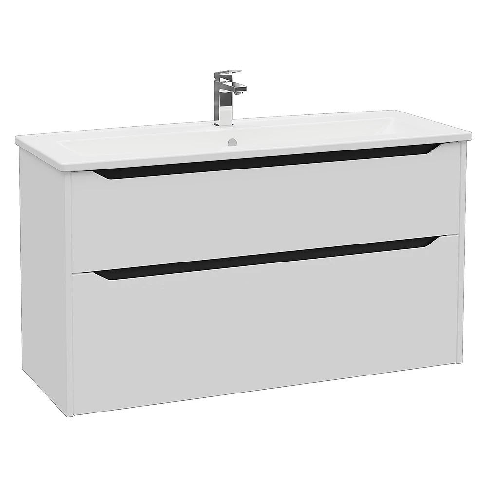 Vitra Integra Square 120 Cm Mat Açık Gri İki Çekmeceli Lavabo Dolabı