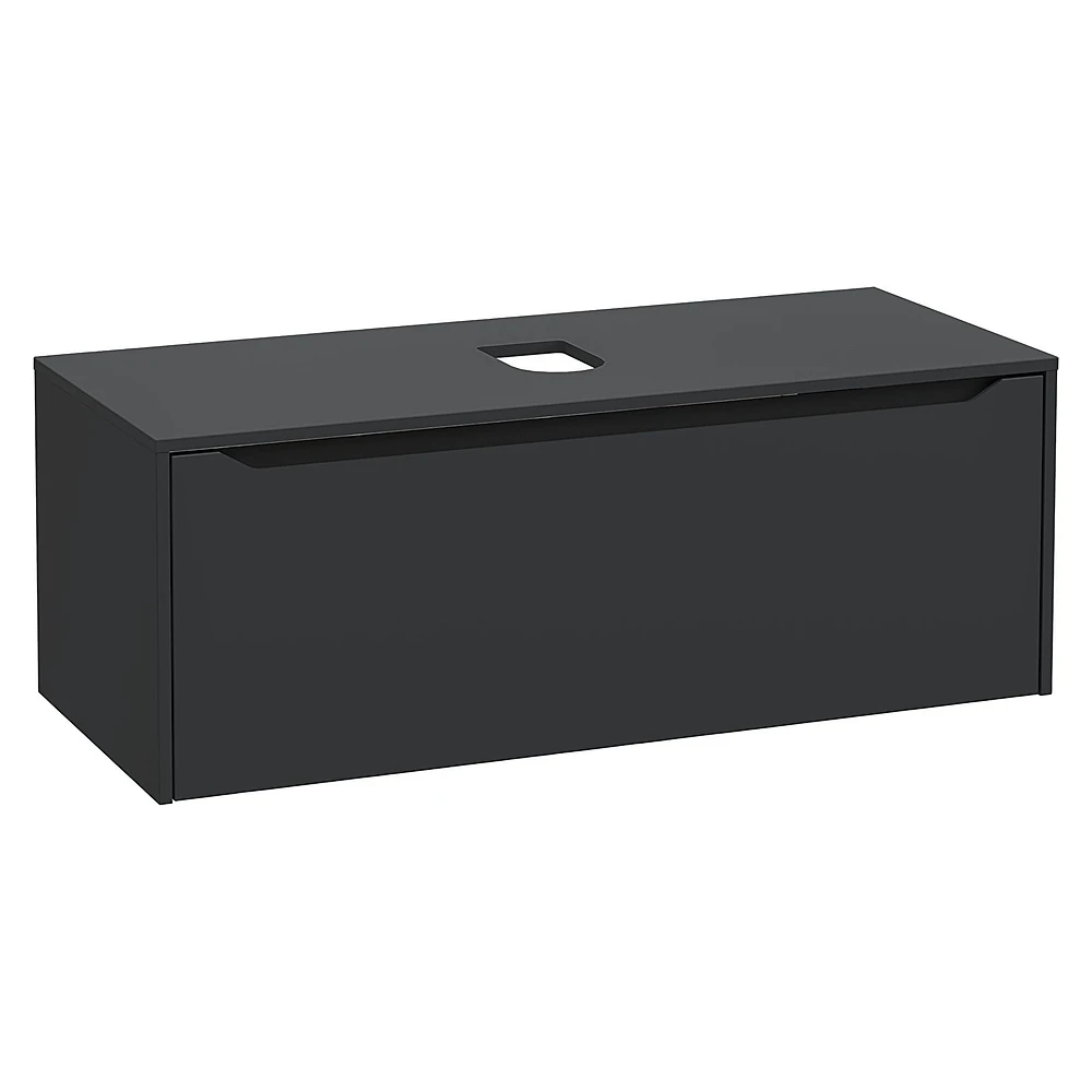 Vitra Integra Square 120 Cm Mat Grafit Lavabosuz Çanak Lavabo Uyumlu Dolap