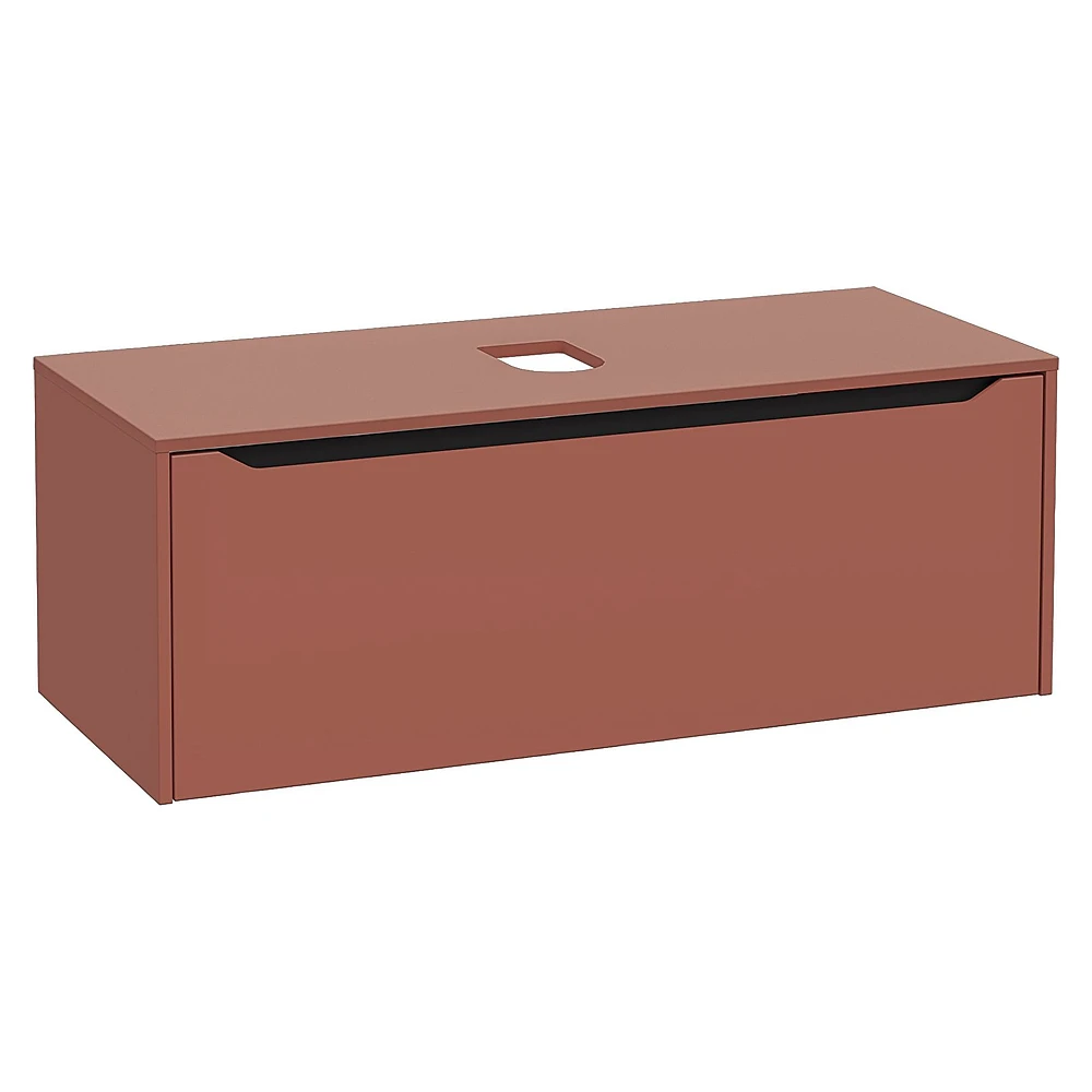 Vitra Integra Square 120 Cm Mat Kırmızı Lavabosuz Çanak Lavabo Uyumlu Dolap