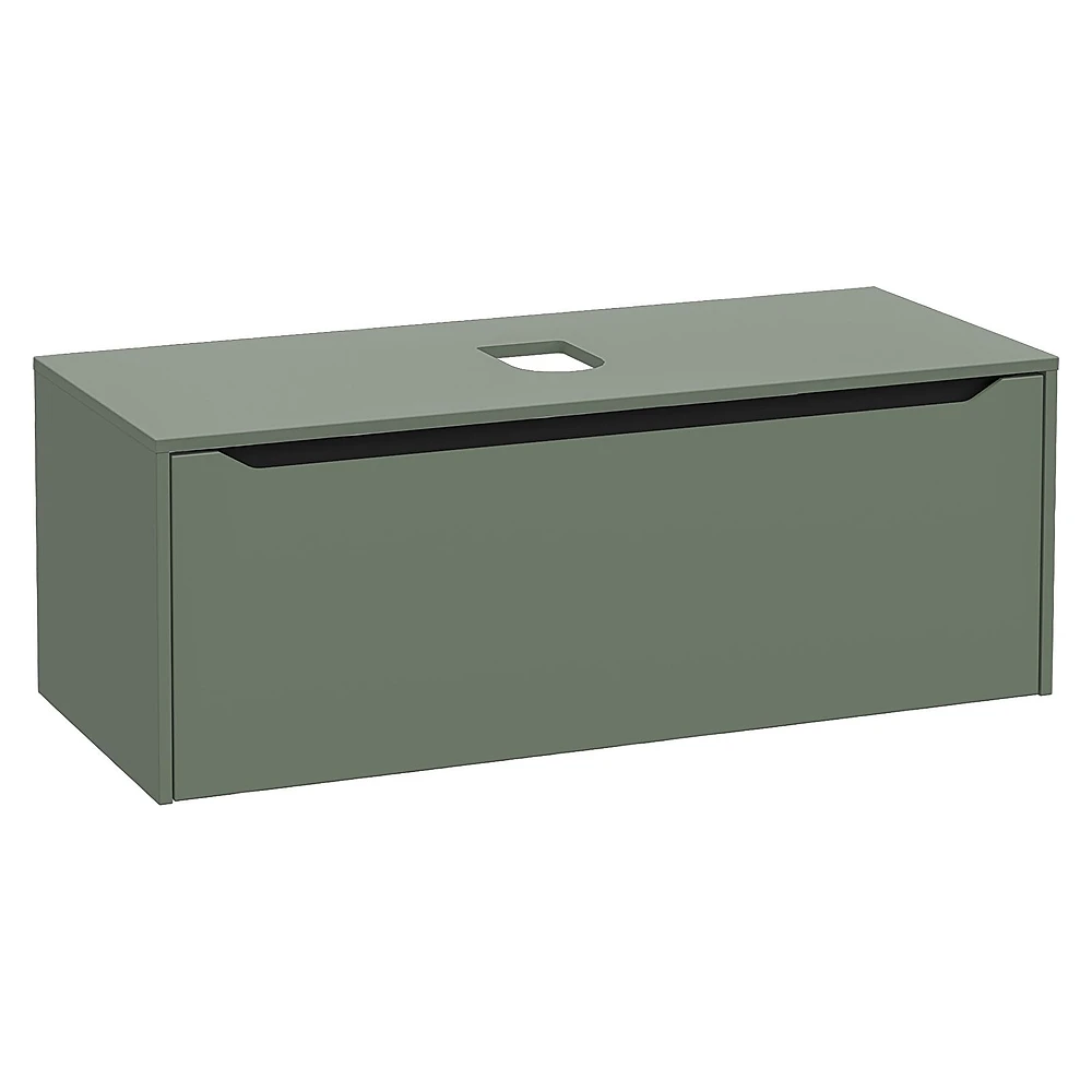 Vitra Integra Square 120 Cm Mat Yeşil Lavabosuz Çanak Lavabo Uyumlu Dolap