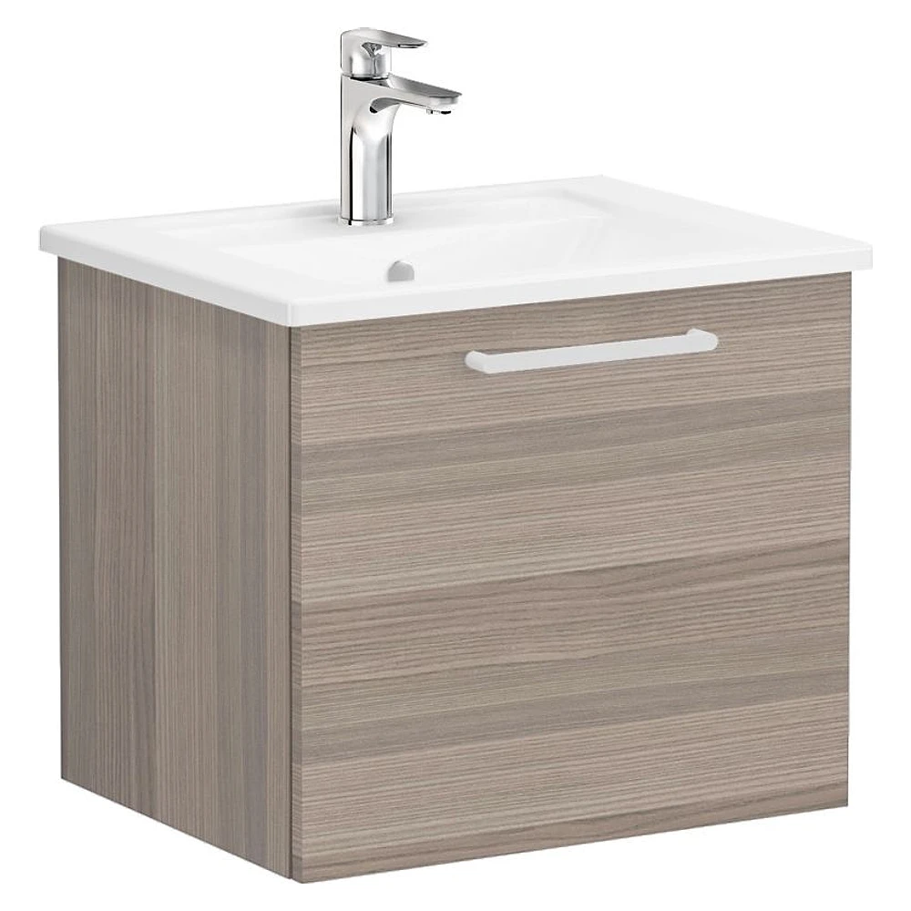 Vitra Root Flat 60 Cm Cordoba Tek Çekmeceli Köşeli Lavabolu Lavabo Dolabı