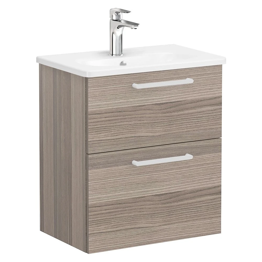 Vitra Root Flat 60 Cm Cordoba İki Çekmeceli Yuvarlak Lavabolu Lavabo Dolabı