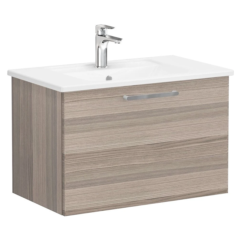 Vitra Root Flat 80 Cm Cordoba Tek Çekmeceli Köşeli Lavabolu Lavabo Dolabı