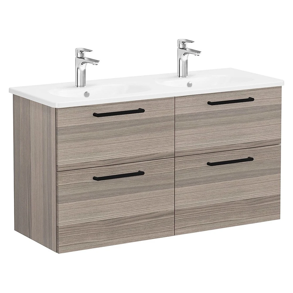 Vitra Root Flat 120 Cm Cordoba Dört Çekmeceli Yuvarlak Lavabolu Lavabo Dolabı