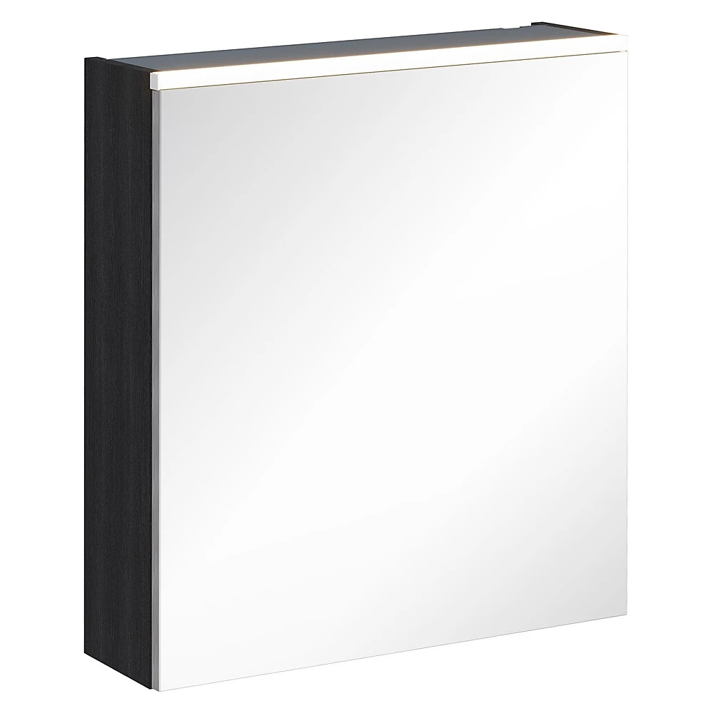 Vitra Core 60 Cm Hareli Siyah Meşe Aydınlatmalı Sol Dolaplı Ayna