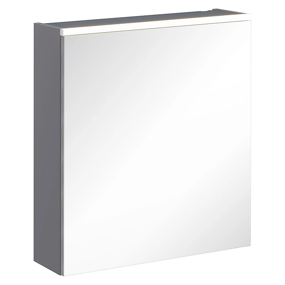 Vitra Core 60 Cm Mat Kaya Gri Aydınlatmalı Sol Dolaplı Ayna