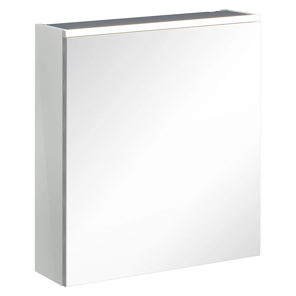 Vitra Core 60 Cm Parlak İnci Grisi Aydınlatmalı Sol Dolaplı Ayna