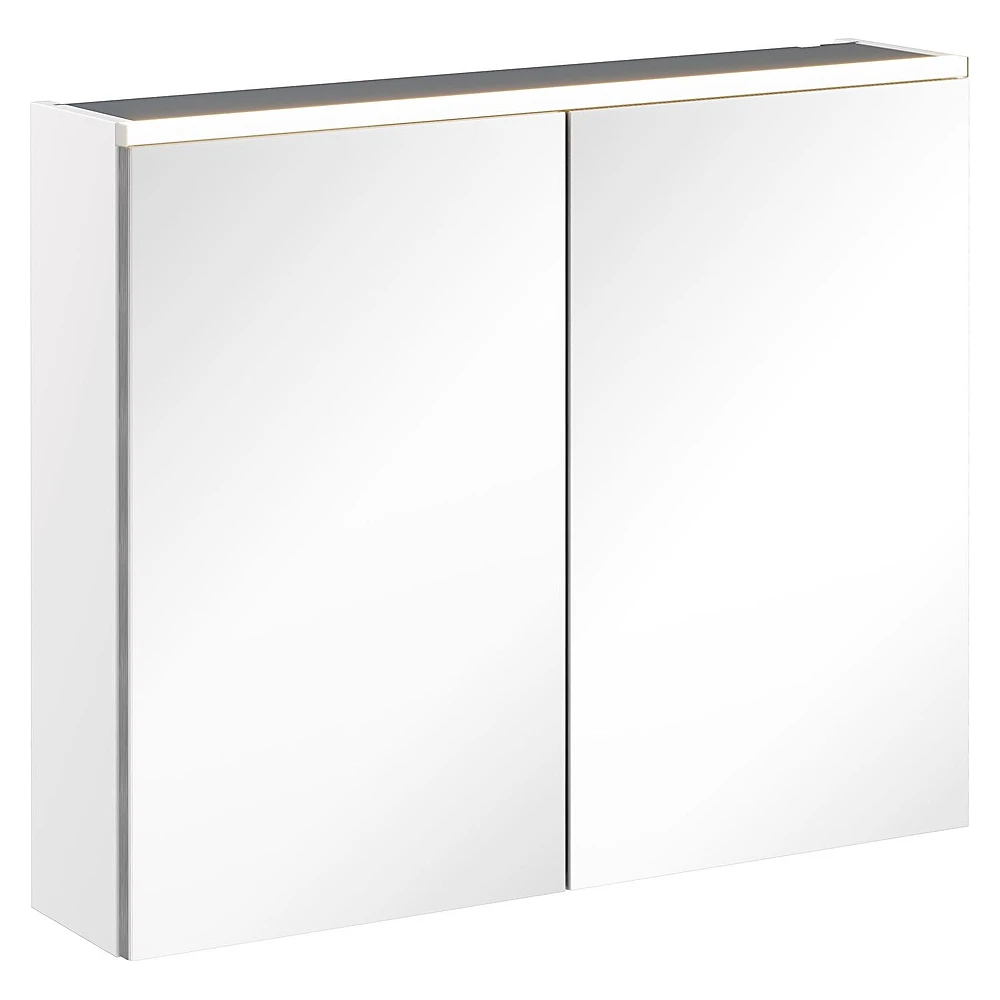 Vitra Core 80 Cm Mat Beyaz Aydınlatmalı Dolaplı Ayna