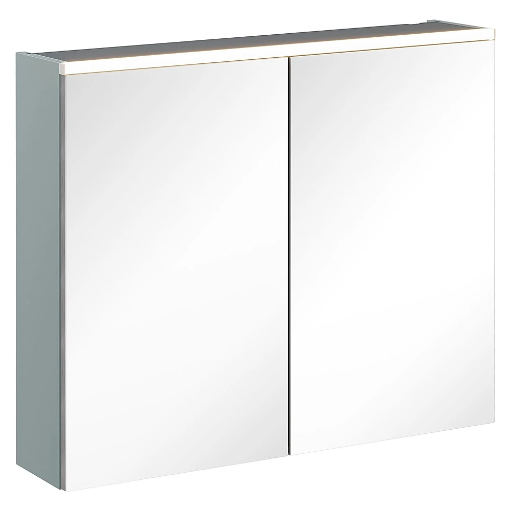 Vitra Core 80 Cm Mat Fiyord Yeşili Aydınlatmalı Dolaplı Ayna