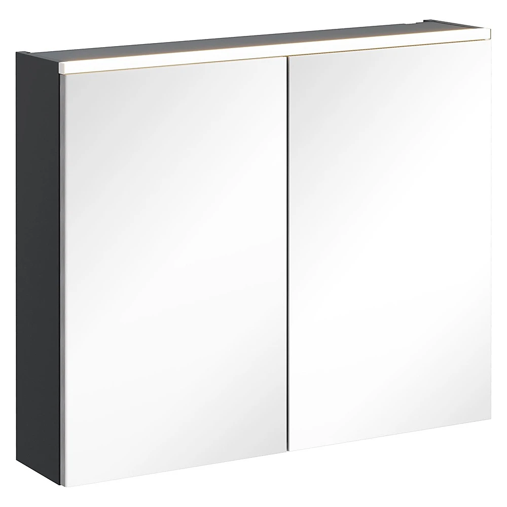 Vitra Core 80 Cm Mat Grafit Aydınlatmalı Dolaplı Ayna
