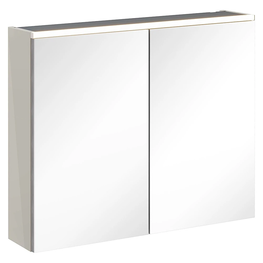Vitra Core 80 Cm Parlak Sahra Beji Aydınlatmalı Dolaplı Ayna