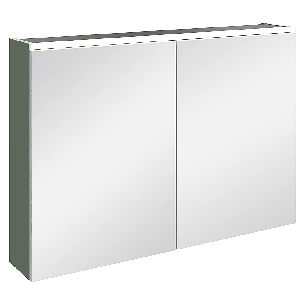 Vitra Core 100 Cm Mat Yeşil Aydınlatmalı Dolaplı Ayna