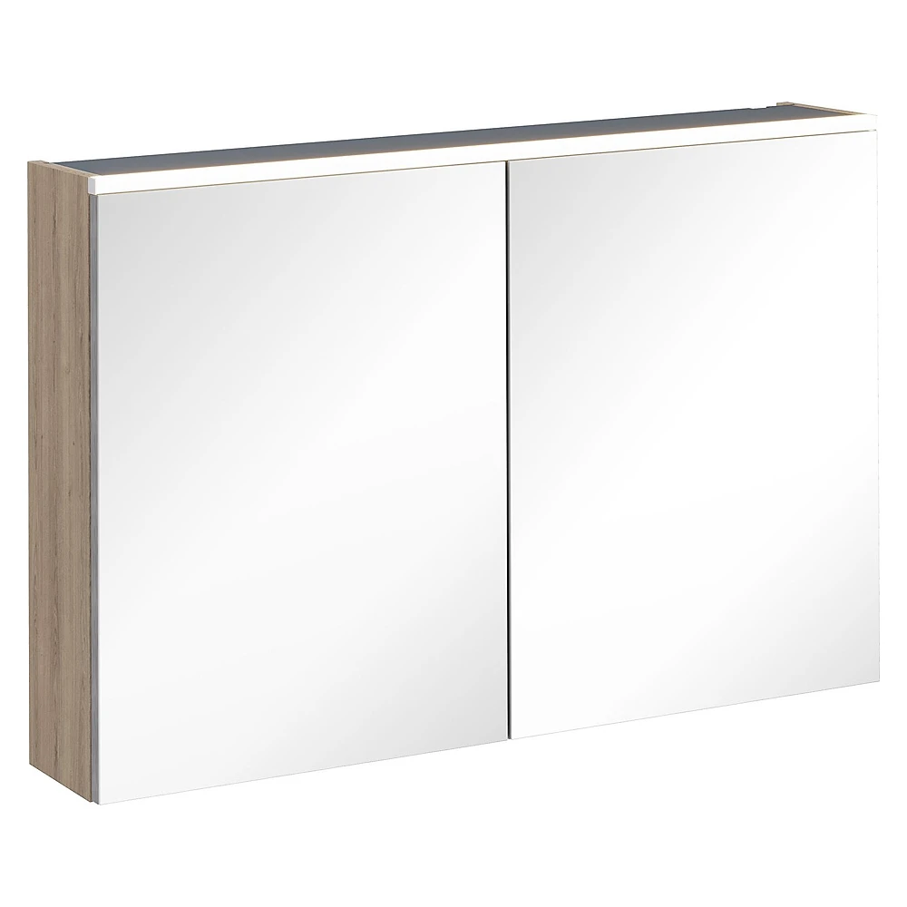 Vitra Core 100 Cm Doğal Meşe Aydınlatmalı Dolaplı Ayna