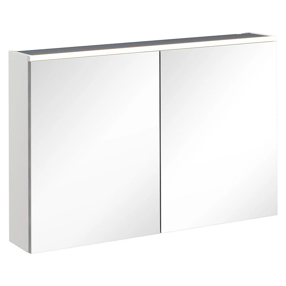 Vitra Core 100 Cm Mat Açık Gri Aydınlatmalı Dolaplı Ayna