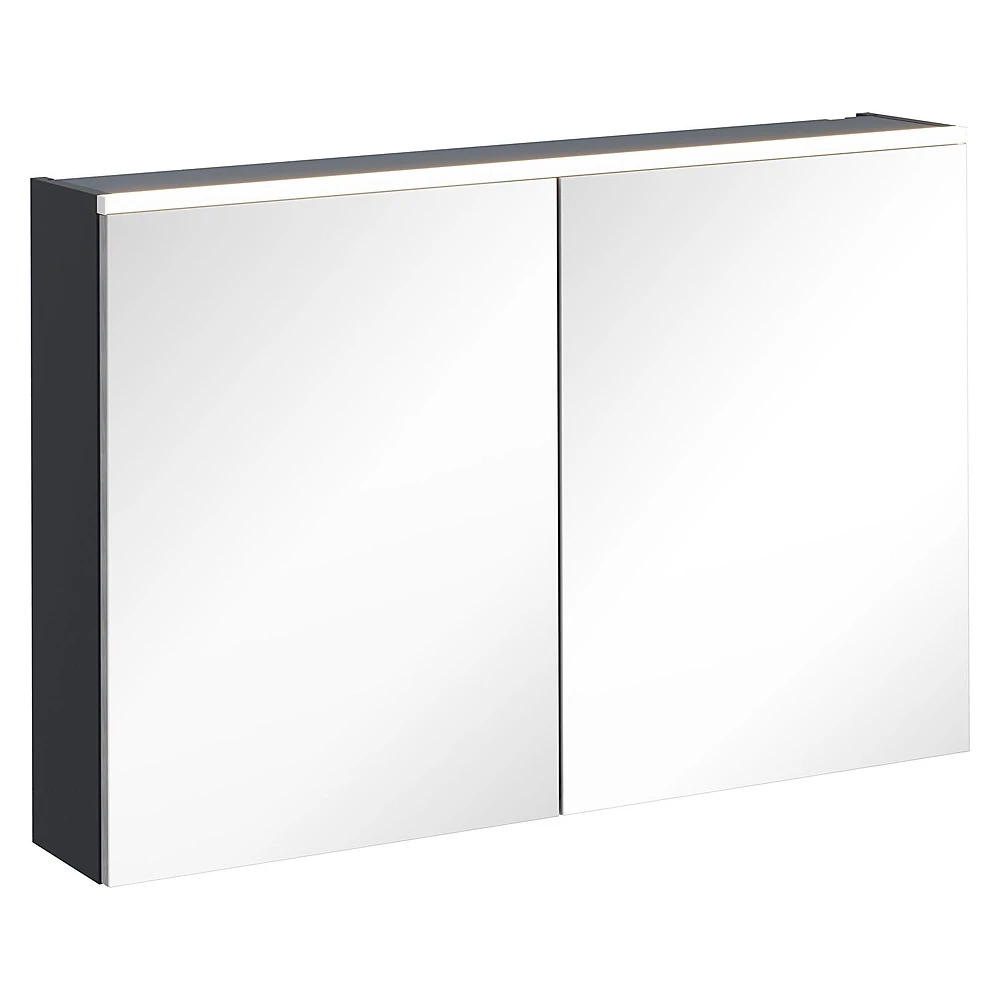 Vitra Core 100 Cm Mat Grafit Aydınlatmalı Dolaplı Ayna
