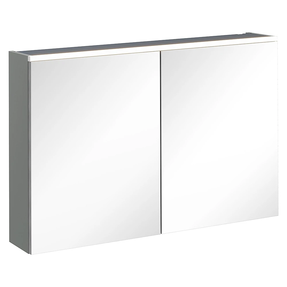 Vitra Core 100 Cm Mat Gri Aydınlatmalı Dolaplı Ayna