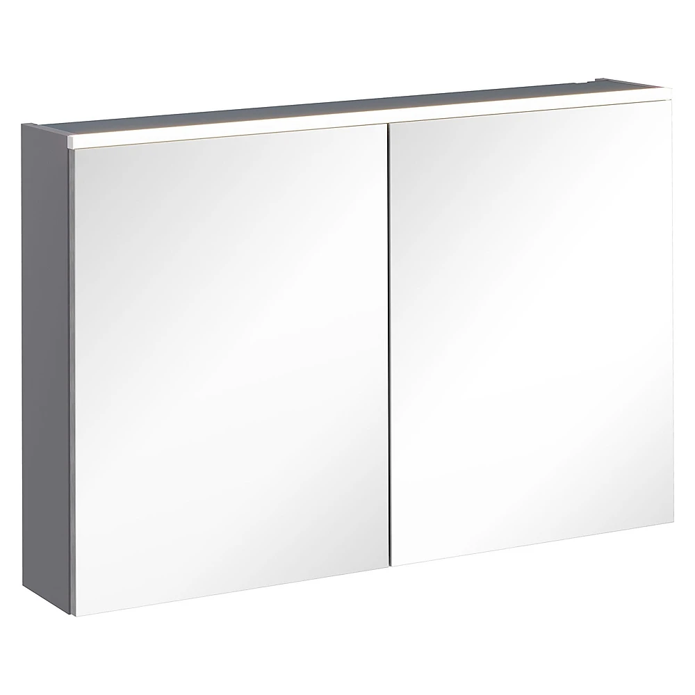 Vitra Core 100 Cm Mat Kaya Gri Aydınlatmalı Dolaplı Ayna