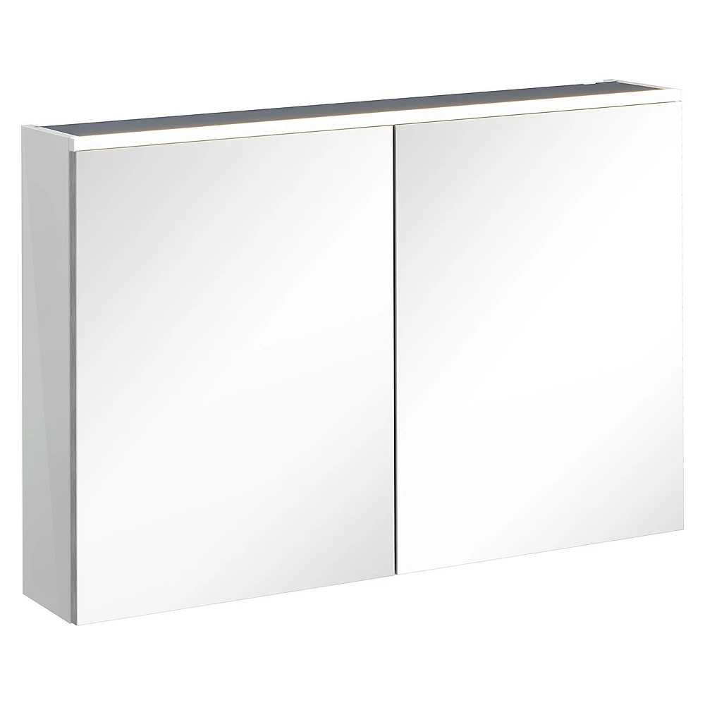 Vitra Core 100 Cm Parlak İnci Grisi Aydınlatmalı Dolaplı Ayna