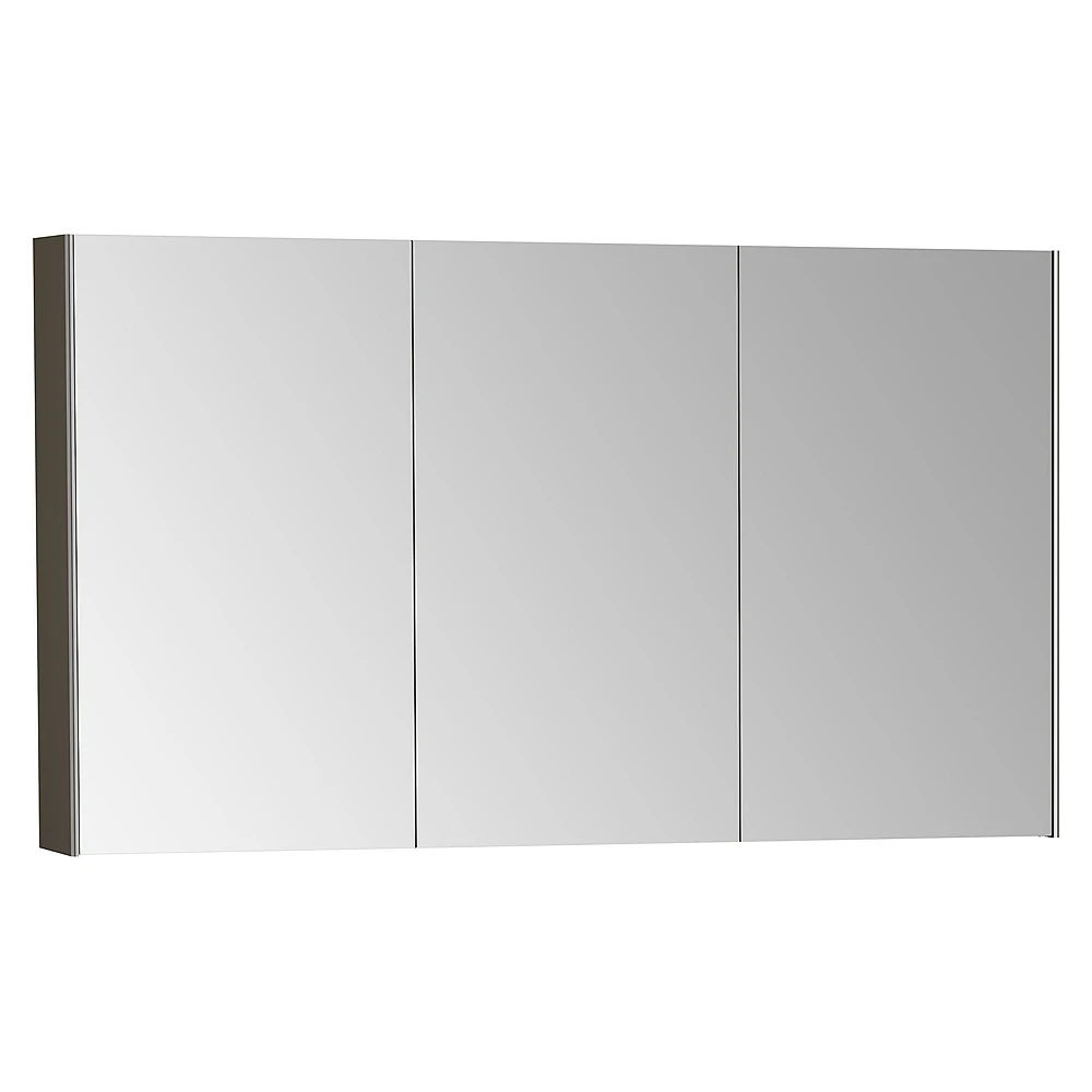 Vitra Base 120 Cm Fırçalanmış Krom Aydınlatmalı Dolaplı Ayna