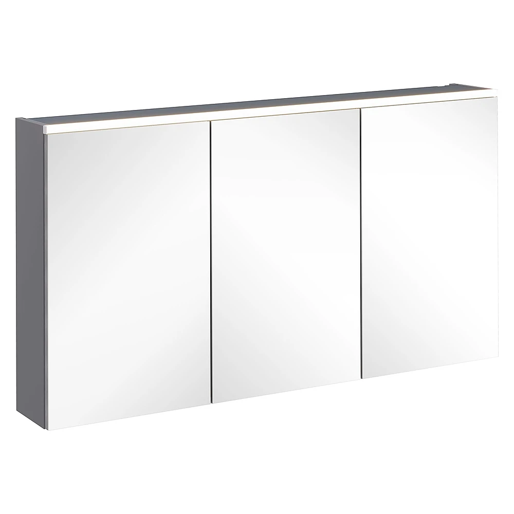 Vitra Core 120 Cm Mat Kaya Gri Aydınlatmalı Dolaplı Ayna