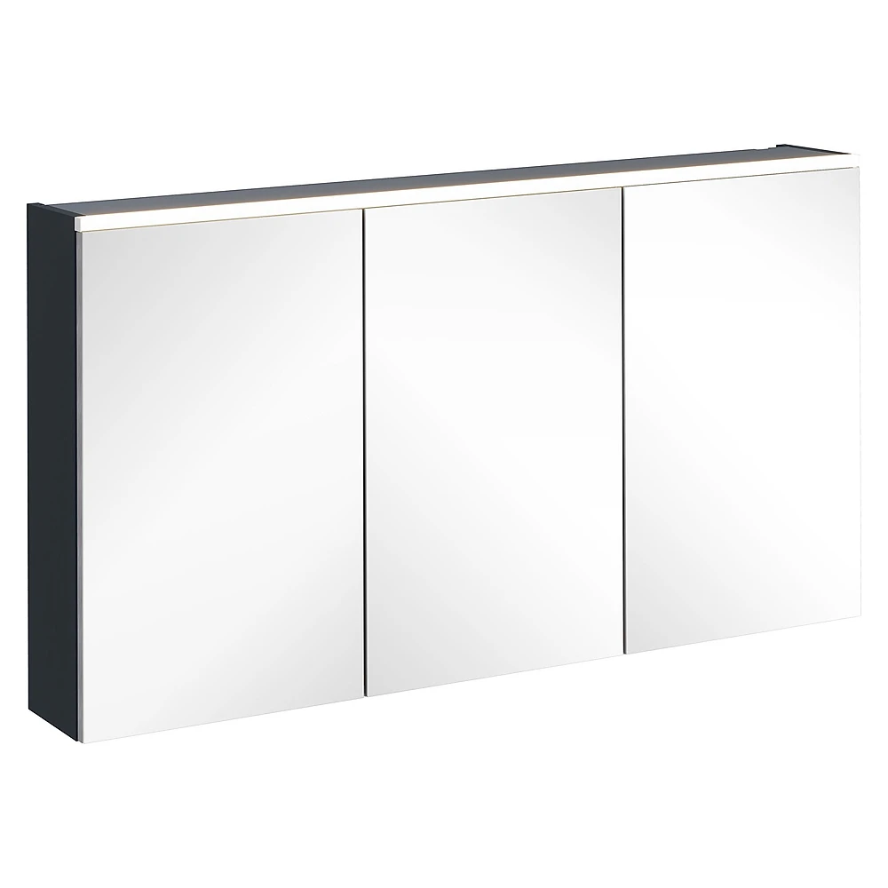 Vitra Core 120 Cm Mat Lacivert Aydınlatmalı Dolaplı Ayna