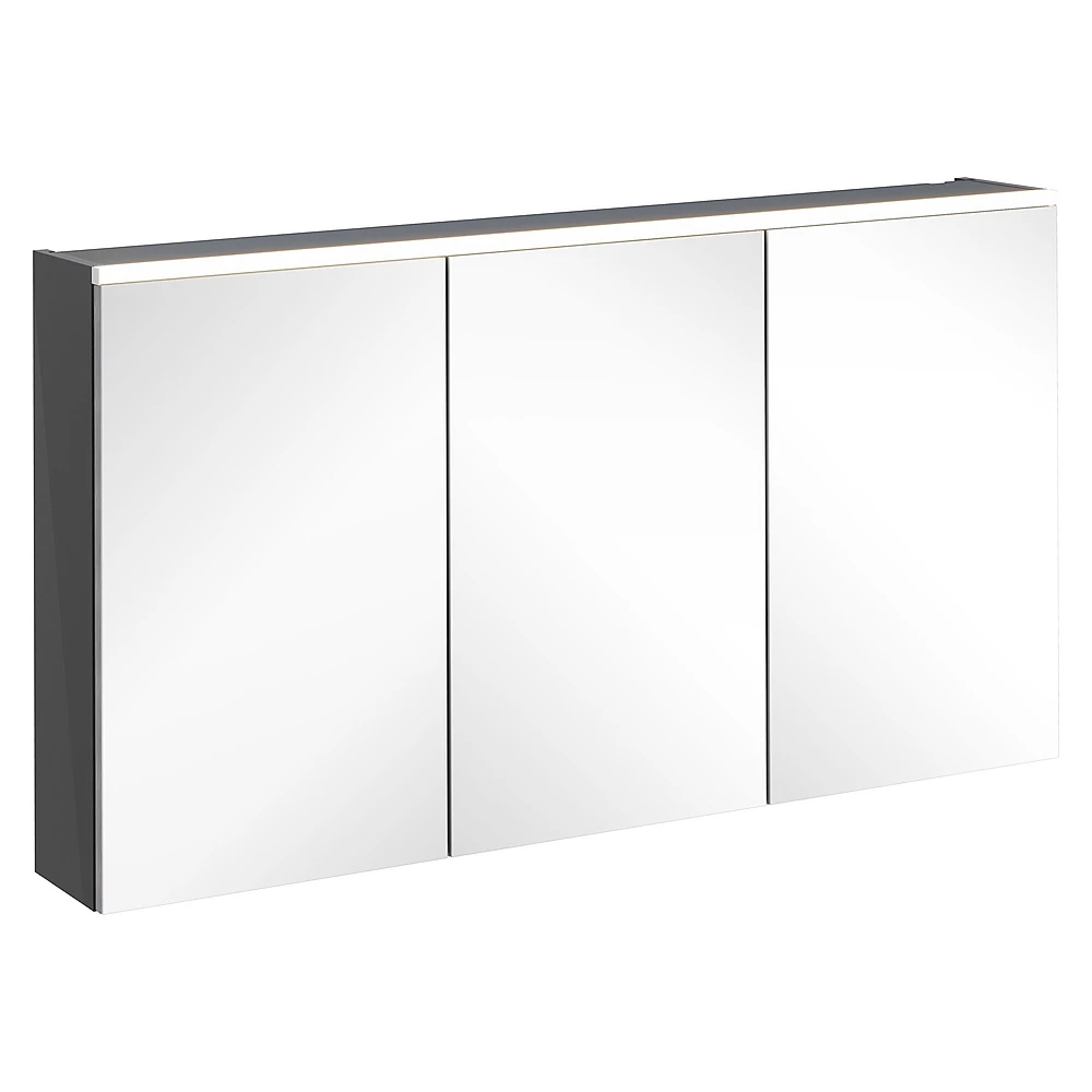 Vitra Core 120 Cm Parlak Antrasit Aydınlatmalı Dolaplı Ayna