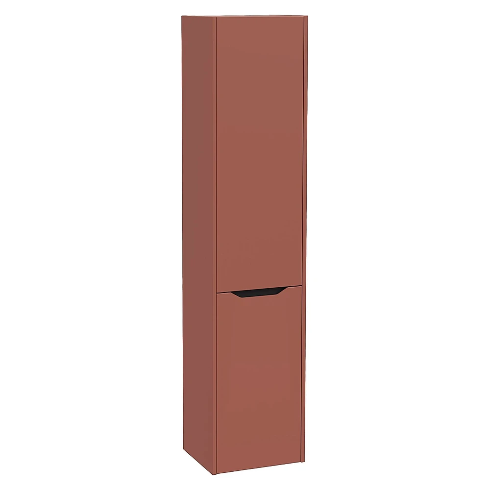 Vitra Integra Square 40 Cm Mat Kırmızı Çamaşır Sepetli Sol Boy Dolabı
