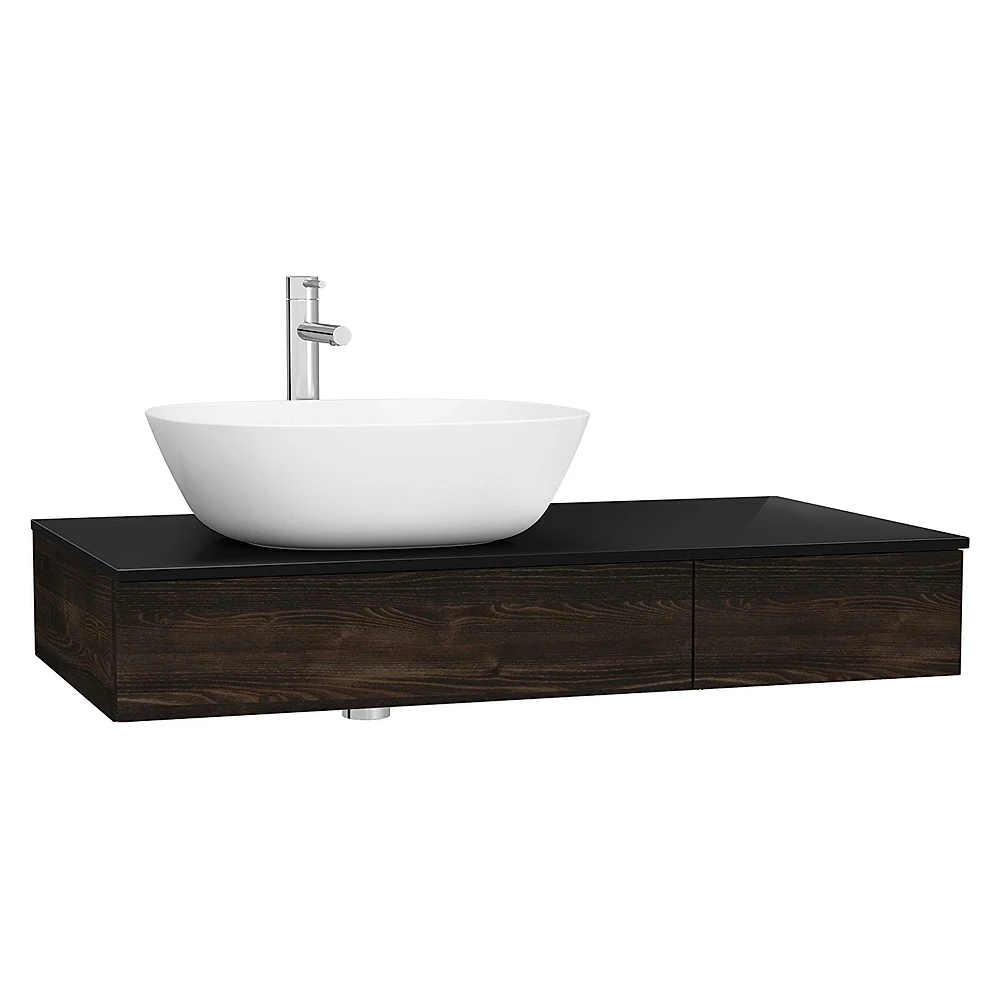 Vitra Origin 90 Cm Karaağaç İki Çekmeceli Sol Sifonlu Tezgah Ünitesi