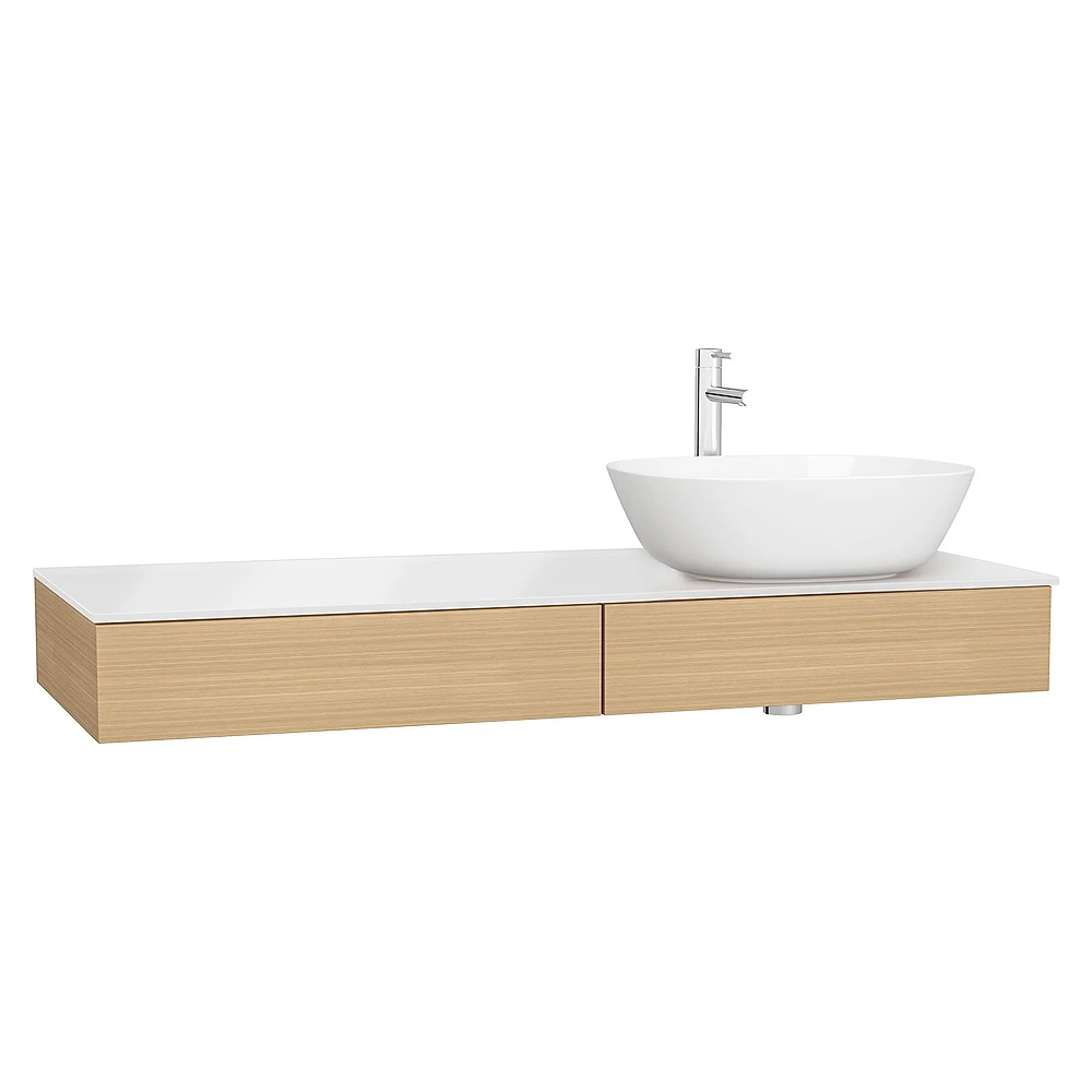 Vitra Origin 120 Cm Yatay Meşe İki Çekmeceli Sağ Sifonlu Tezgah Ünitesi