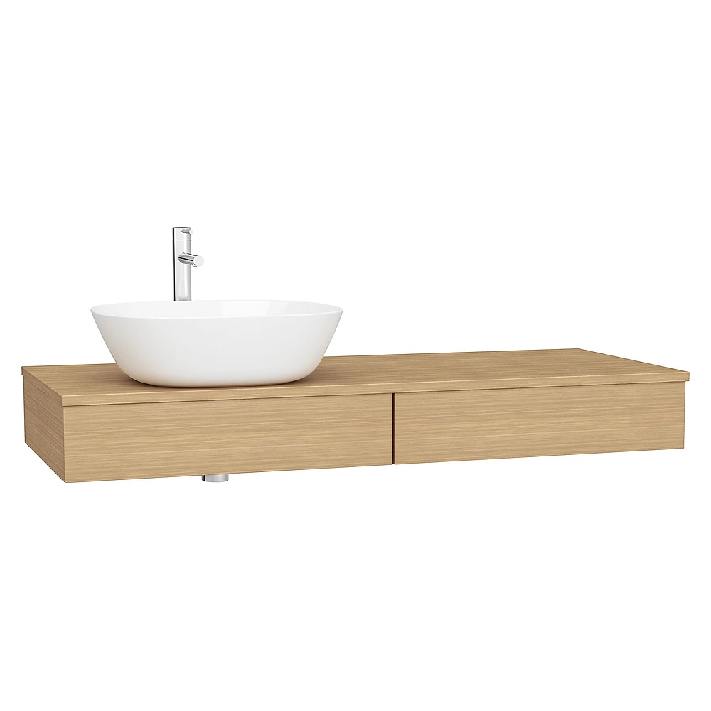 Vitra Origin 120 Cm Yatay Meşe İki Çekmeceli Sol Sifonlu Tezgah Ünitesi