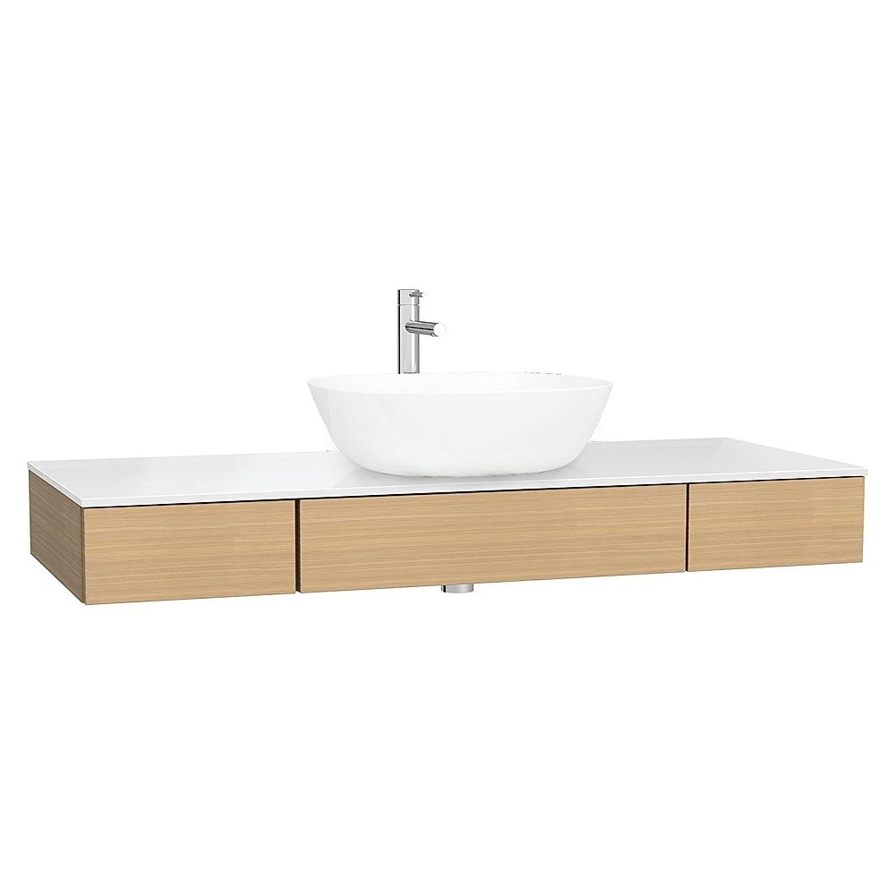 Vitra Origin 120 Cm Yatay Meşe İki Çekmeceli Orta Sifonlu Tezgah Ünitesi