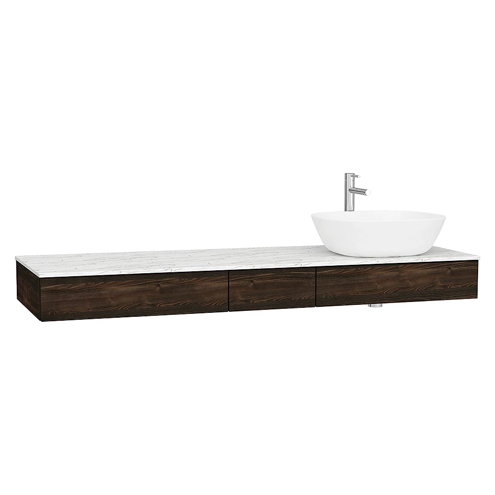 Vitra Origin 150 Cm Karaağaç Üç Çekmeceli Sağ Sifonlu Tezgah Ünitesi