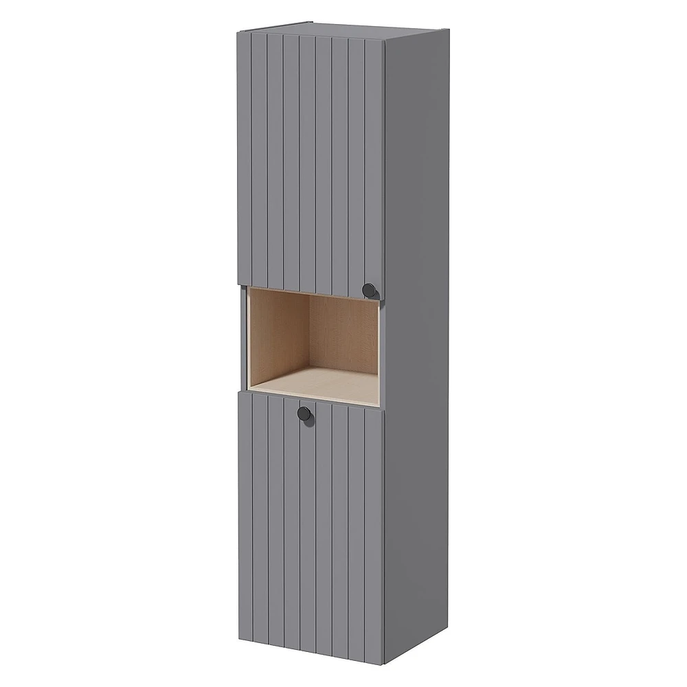 Vitra Root Groove 40 Cm Mat Gri Çamaşır Sepetli Sol Boy Dolabı
