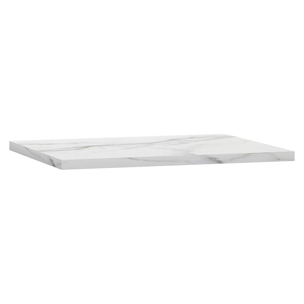 Vitra Origin 30 Cm Calacatta Silk Neolith Armatür Deliksiz Üst Tezgah