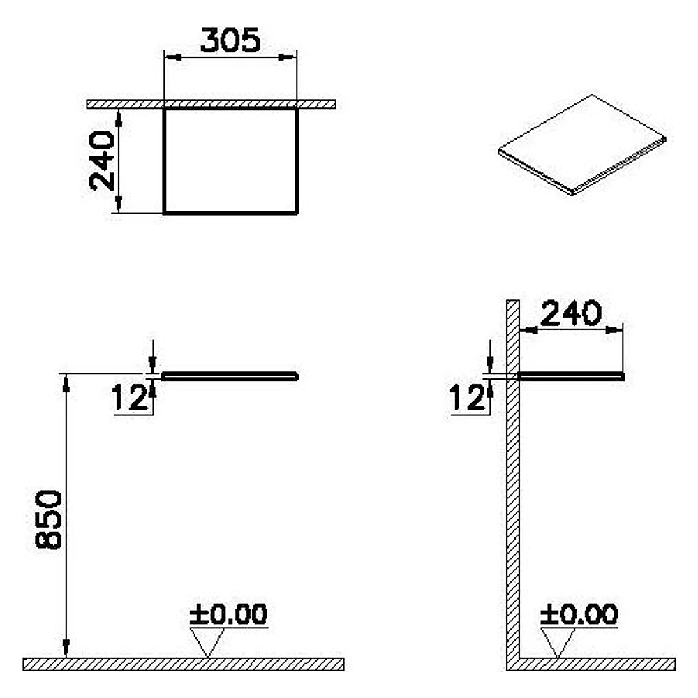Vitra Origin 30 Cm Calacatta Silk Neolith Armatür Deliksiz Üst Tezgah 2