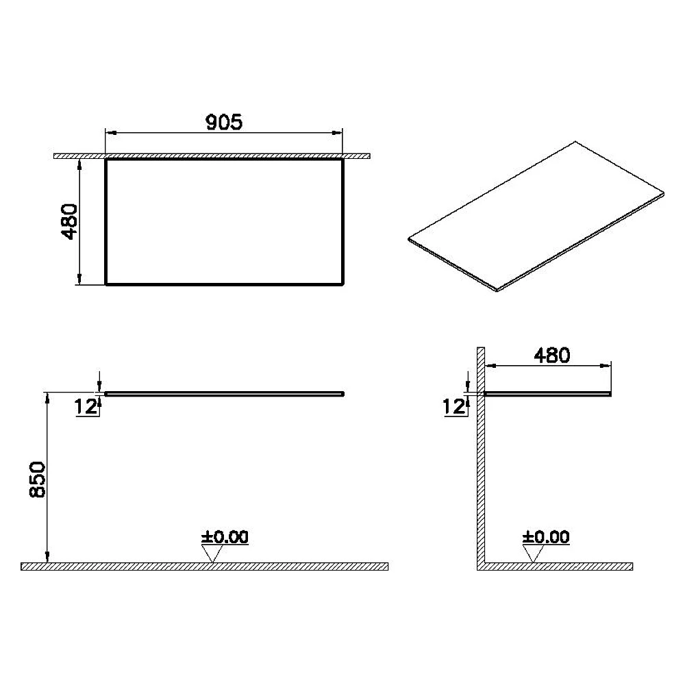 Vitra Origin 90 Cm Calacatta Silk Neolith Armatür Deliksiz Sifonsuz Üst Tezgah 2