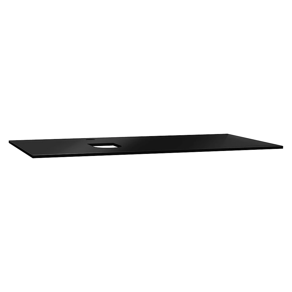 Vitra Origin 90 Cm Siyah Cam Armatür Delikli Sol Sifonlu Üst Tezgah