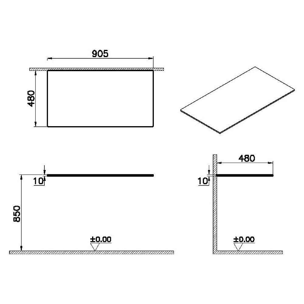 Vitra Origin 90 Cm Siyah Cam Armatür Deliksiz Sifonsuz Üst Tezgah 2